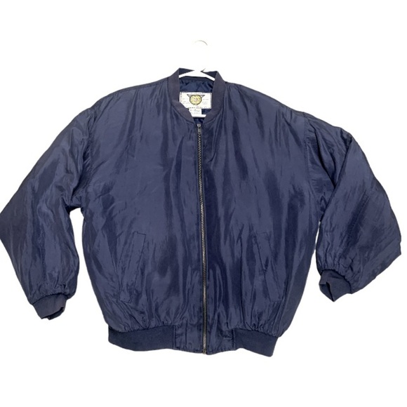 Club Essentiale Jackets & Blazers - ✂️50%🌺VINTAGE 80’s90’s ESSENTIALE  100% SILK SHELL BOMBER ZIPPERED JACKET COAT